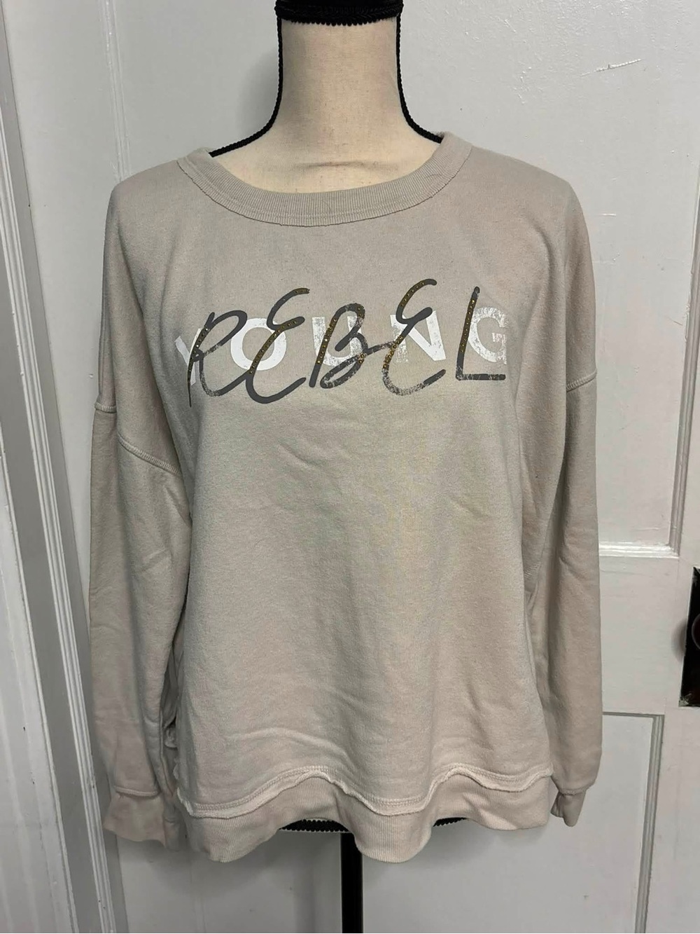SO Cream 'REBEL' Graphic Crewneck Sweater